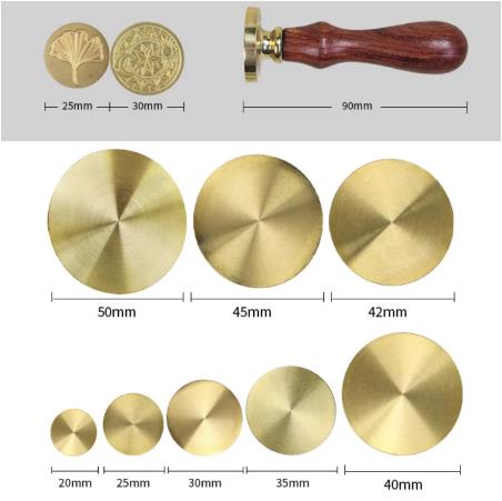 Wax Seal Stamp Set - ออกแบบตราประทับขี้ผึ้งตามต้องการ พร้อมโลโก้ของคุณ โดยใช้หัวตราประทับทองเหลือง ตราประทับสไตล์โบราณแบบทำเองได้ ตราประทับขี้ผึ้งสั่งทำพิเศษ
