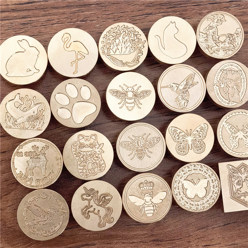 Wax Seal Stamp Set - หัวตราประทับขี้ผึ้งลายผีเสื้อ สัตว์ นก แมว กระต่าย ผึ้ง
