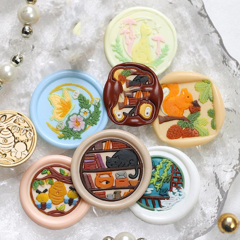 สัตว์พฤกษศาสตร์ WAX Seal แสตมป - Wax Seal Stamp Set บทวิจารณ์และราคา