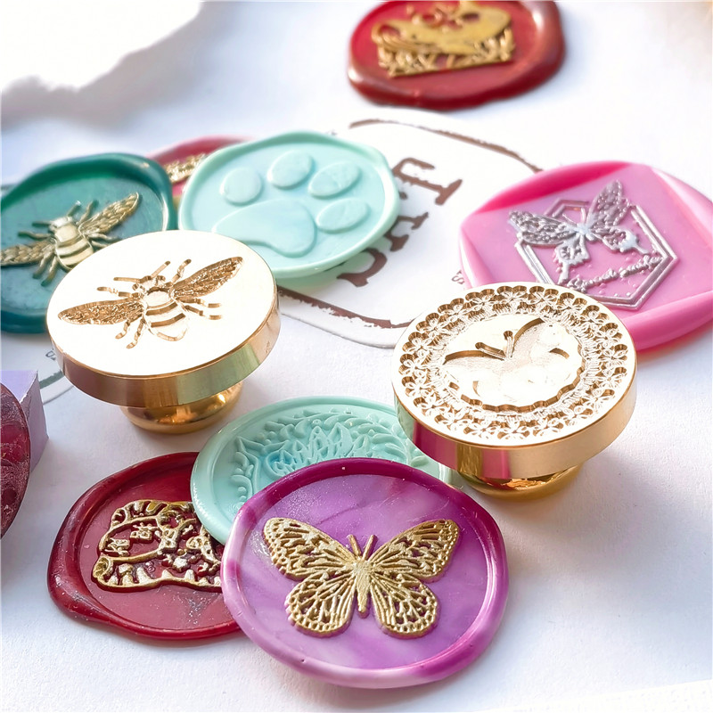 หัวตราประทับขี้ผึ้งลายผีเสื้อ  - Wax Seal Stamp Set บทวิจารณ์และราคา
