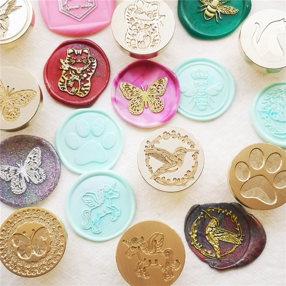 หัวตราประทับขี้ผึ้งลายผีเสื้อ  - Wax Seal Stamp Set บทวิจารณ์และราคา