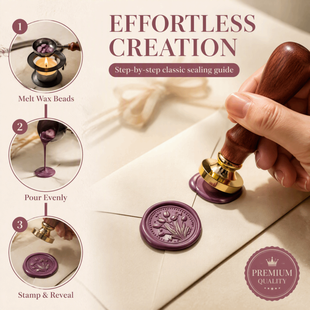 ชุดตราประทับครั่งโลหะผสมสังกะส - Wax Seal Stamp Set บทวิจารณ์และราคา