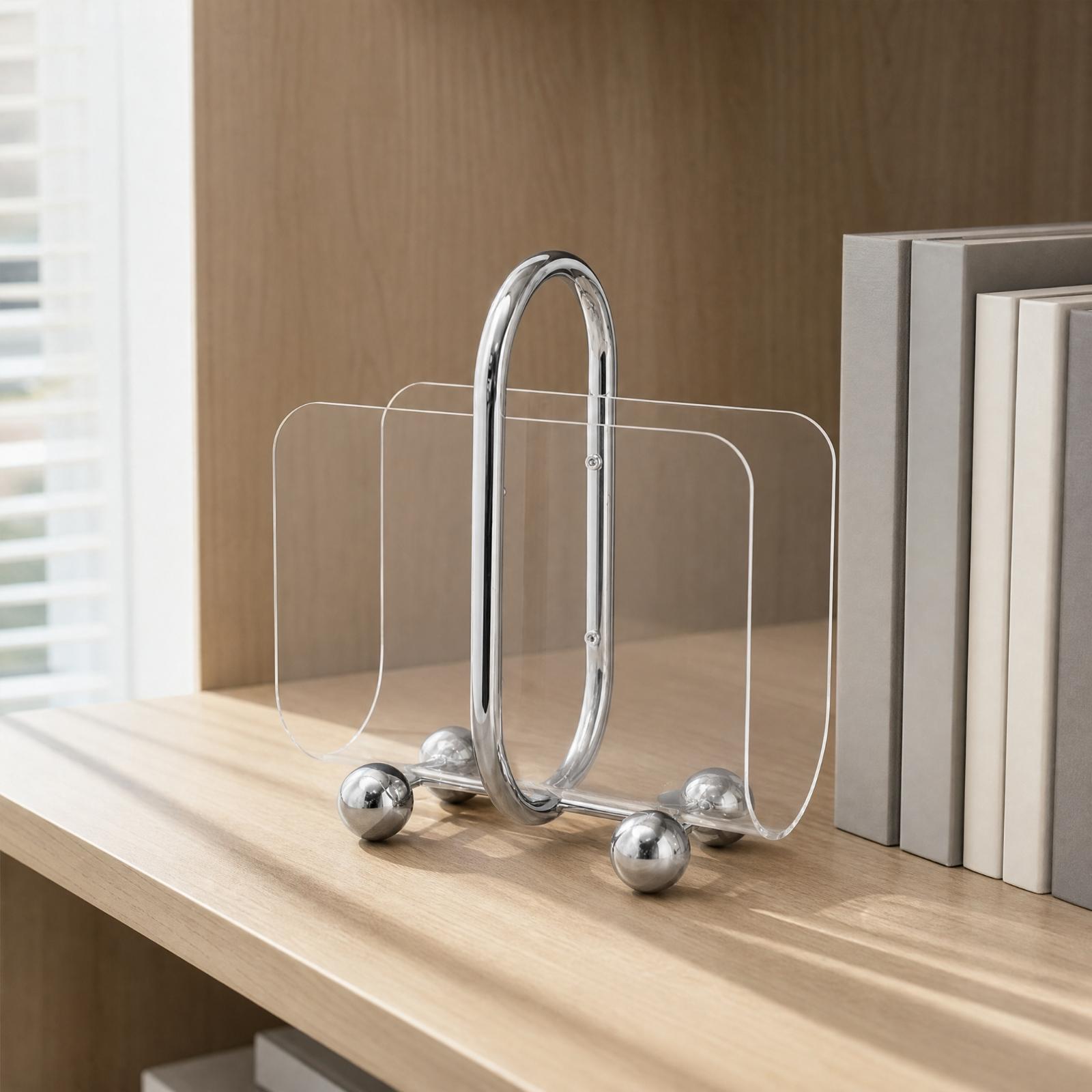 ชั้นวางนิตยสารและหนังสืออะคริล - Magazine Holder Rack บทวิจารณ์และราคา